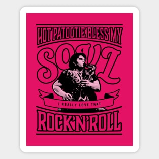 Eddie's Hot Patootie Black-Line-Art (Hot Pink) Magnet